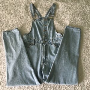 Cute Lightwash Boyfriend Overalls